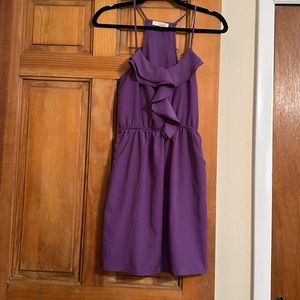 Purple mini dress, with pockets